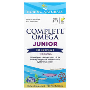 Nordic Naturals Complete Omega Junior Ages 6-12 Lemon 180 viên 768990027758
