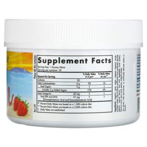 Nordic Naturals Nordic Omega-3 Gummy Worms Strawberry 63 mg 30 Gummy Worms 768990301506