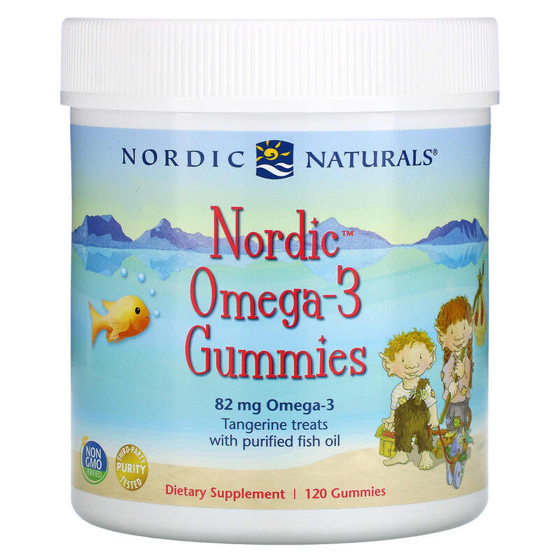 Nordic Naturals Nordic Omega-3 Gummies Tangerine Treats 41 mg 120 Gummies 1 Nordic Naturals Nordic Omega-3 Tangerine Treats 41 mg 120 viên 768990301315