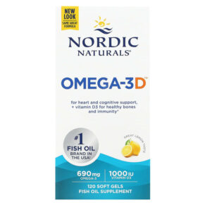 Nordic Naturals Omega-3D Lemon 345 mg 120 viên 768990027611