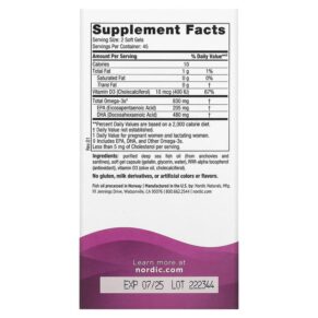 Nordic Naturals Prenatal DHA 90 Soft Gels 768990017414