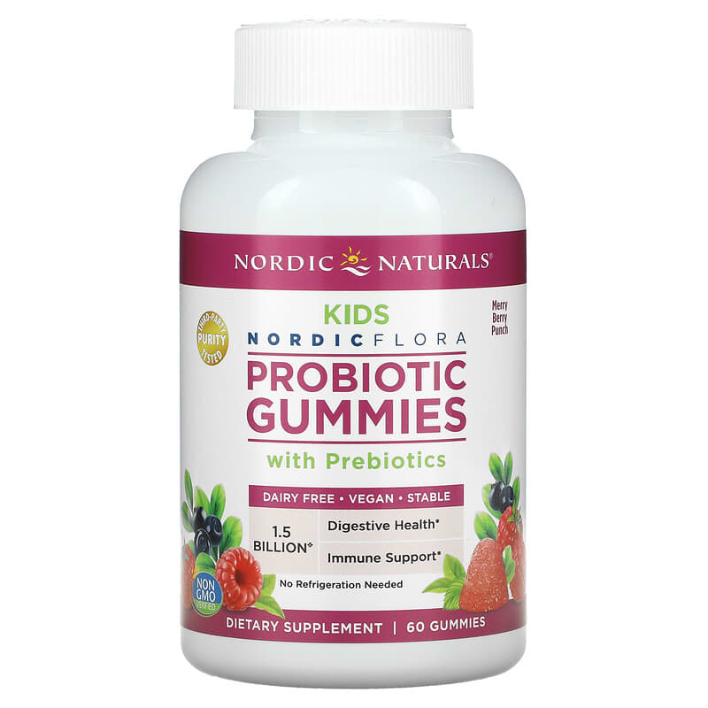 Nordic Naturals Probiotic Gummies Kids Merry Berry Punch 60 Gummies 1 Nordic Naturals Probiotic Kids Merry Berry Punch 60 viên 768990301704