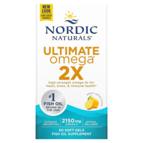 Nordic Naturals Ultimate Omega 2X Lemon 1.075 mg 60 viên 768990021503