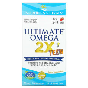 Nordic Naturals Ultimate Omega 2X Teen Ages 12-18 Strawberry 60 viên 768990061103