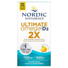 Nordic Naturals Ultimate Omega 2X + Vitamin D3 Lemon 60 viên 768990021558