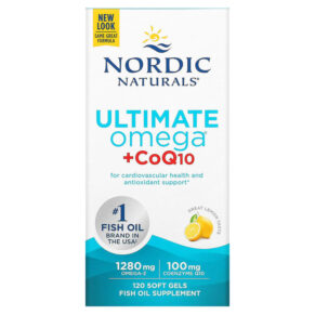 Nordic Naturals Ultimate Omega + CoQ10 Lemon 640 mg 120 viên 768990018923
