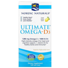 Nordic Naturals Ultimate Omega-D3 Lemon 640 mg 120 viên 768990027949