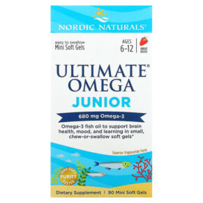 Nordic Naturals Ultimate Omega Junior Ages 6-12 Strawberry 340 mg 90 viên 768990017988