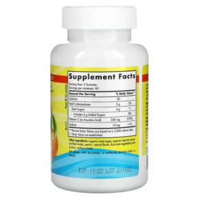 Nordic Naturals Vitamin C Gummies Tart Tangerine 125 mg 120 Gummies 768990301612