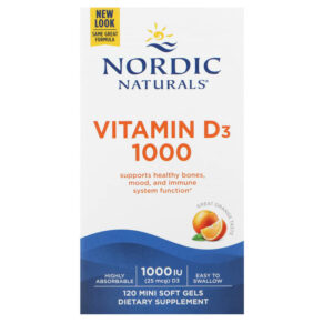 Nordic Naturals Vitamin D3 1000 Orange 25 mcg (1.000 IU) 120 viên 768990016004