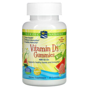 Nordic Naturals Vitamin D3 Kids Wild Watermelon Splash 400 IU 60 viên 768990311437