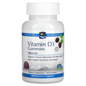 Nordic Naturals Vitamin D3 Wild Berry 1.000 IU 60 viên 768990311451