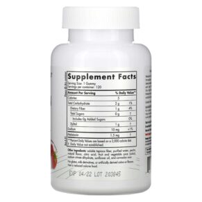 Nordic Naturals Zero Sugar Melatonin Gummies Raspberry 1.5 mg 120 Gummies 768990301896