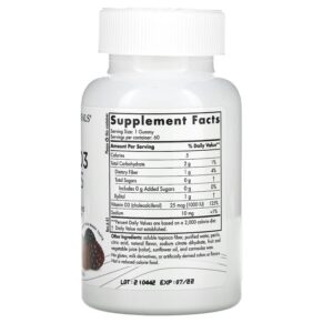 Nordic Naturals Zero Sugar Vitamin D3 Gummies Wild Berry 25 mcg (1.000 IU) 60 Gummies 768990311376