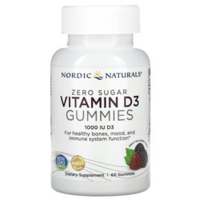 Nordic Naturals Zero Sugar Vitamin D3 Wild Berry 25 mcg (1.000 IU) 60 viên 768990311376