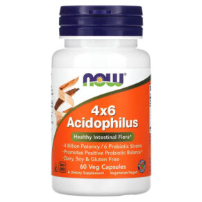 NOW Foods 4x6 Acidophilus 60 viên 733739029201