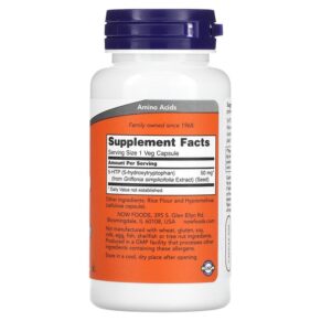 NOW Foods 5-HTP 50 mg 90 Veg Capsules 733739000996