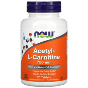 NOW Foods Acetyl-L Carnitine 750 mg 90 viên 733739000811