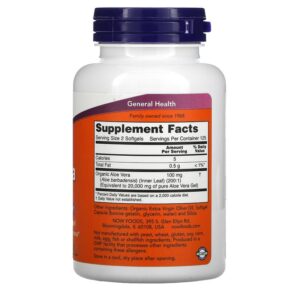 NOW Foods Aloe Vera Gels 250 Softgels 733739030313