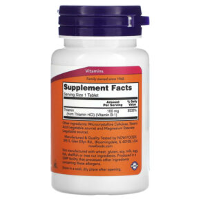 NOW Foods B-1 100 mg 100 Tablets 733739004468