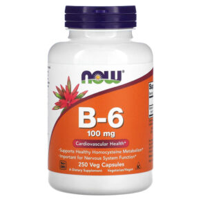 NOW Foods B-6 100 mg 250 viên 733739004581