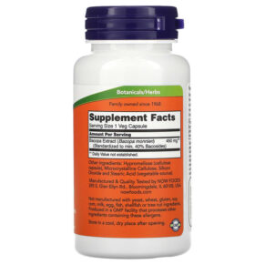 NOW Foods Bacopa Extract 450 mg 90 Veg Capsules 733739045881