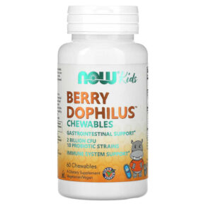 NOW Foods Berry Dophilus Kids 2 Billion 60 viên 733739029362