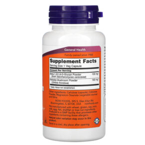 NOW Foods Beta-1.3/1.6-D-Glucan 100 mg 90 Veg Capsules 733739030542