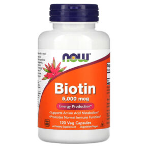 NOW Foods Biotin 5.000 mcg 120 viên 733739004741