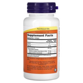 NOW Foods Black Currant Oil 500 mg 100 Softgels 733739017154