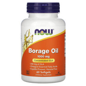 NOW Foods Borage Oil Concentration GLA 1.000 mg 60 viên 733739017208