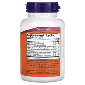NOW Foods Brain Elevate 120 Veg Capsules 733739033048