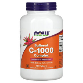 NOW Foods Buffered C-1000 Complex 180 viên 733739007025