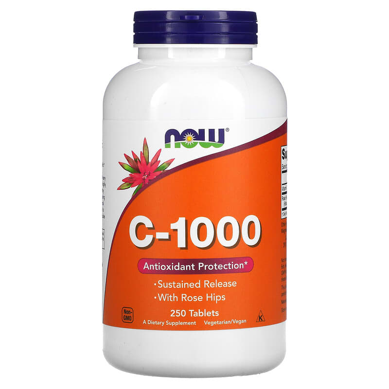 NOW Foods C-1000 250 Tablets 1 NOW Foods C-1000 250 viên 733739006820