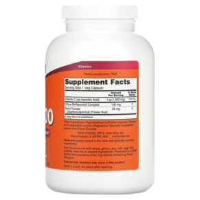 NOW Foods C-1000 500 Veg Capsules 733739006936