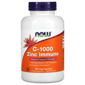 NOW Foods C-1000 Zinc Immune 180 viên 733739006950