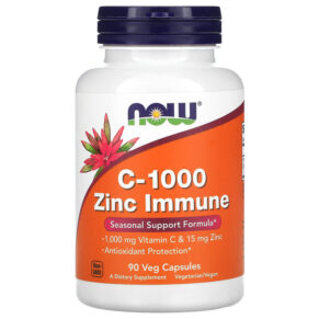 NOW Foods C-1000 Zinc Immune Vitamin C 1.000 mg & Zinc 15 mg 90 viên 733739006943
