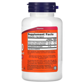 NOW Foods C-500 Calcium Ascorbate-C 100 Veg Capsules 733739006769