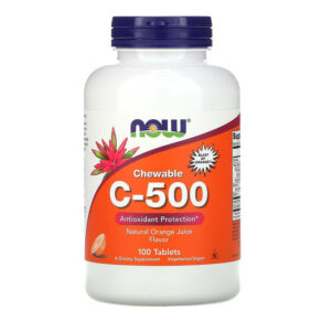 NOW Foods C-500 Orange Juice Flavor 100 viên 733739006301