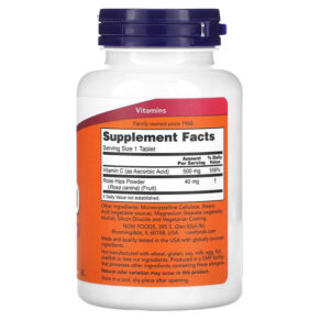 NOW Foods C-500 With Rose Hips 250 Tablets 733739006721