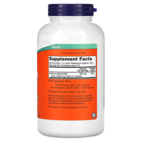 NOW Foods Calcium Citrate Pure Powder 8 oz (227 g) 3 NOW Foods Calcium Citrate Pure Powder 8 oz (227 g) 733739012401