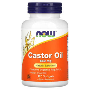 NOW Foods Castor Oil 650 mg 120 viên 733739017239