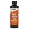 NOW Foods Certified Organic Flax Seed Oil 12 fl oz (355 ml) 733739017604