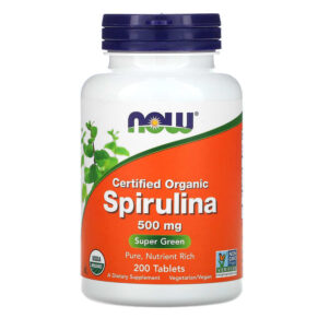 NOW Foods Certified Organic Spirulina 500 mg 200 viên 733739026989