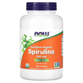 NOW Foods Certified Organic Spirulina 500 mg 500 viên 733739027009