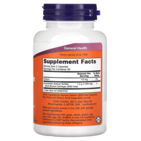 NOW Foods Chondroitin Sulfate 600 mg 120 Capsules 733739032263