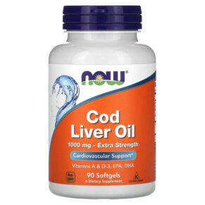 NOW Foods Cod Liver Oil Extra Strength 1.000 mg 90 viên 733739017437