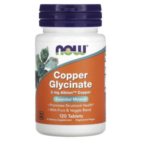 NOW Foods Copper Glycinate 3 mg 120 viên 733739014337