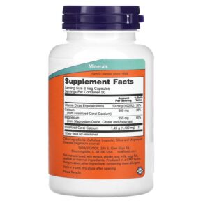 NOW Foods Coral Calcium Plus 100 Veg Capsules 733739012760