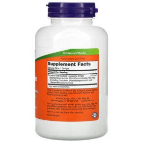 NOW Foods Curcumin Softgels 120 Softgels 733739049391